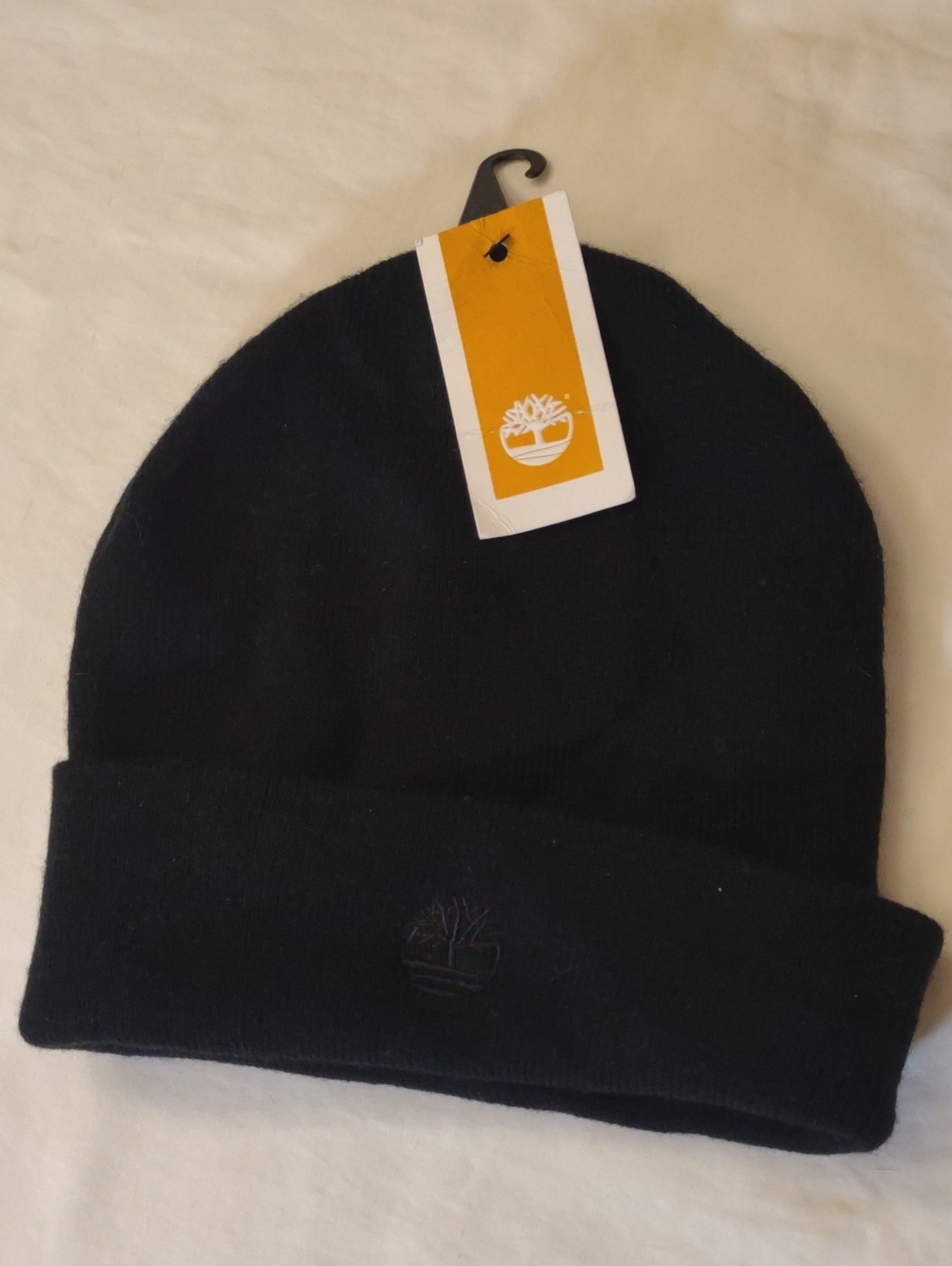 NWT Timberland Black Cuffed Knit Beanie - One Size